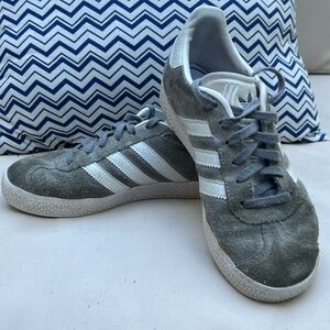 Adidas Kids Gray and White Sneakers